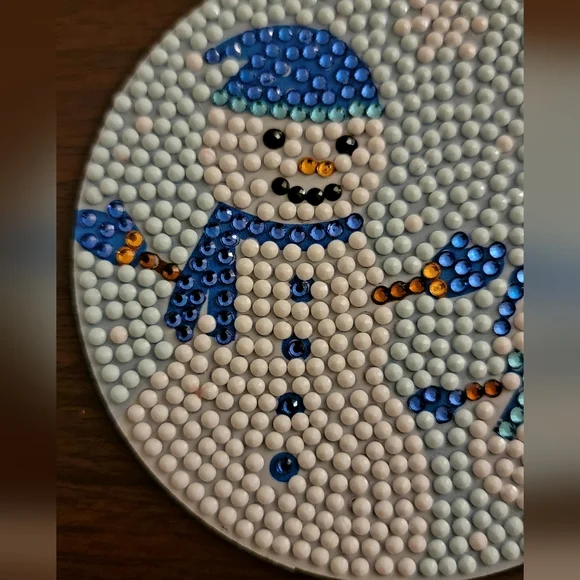 Snowman Friends Cute Handmade Coaster - Picture 3 of 5